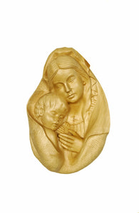 Mary with Child Jesus Wood Carving