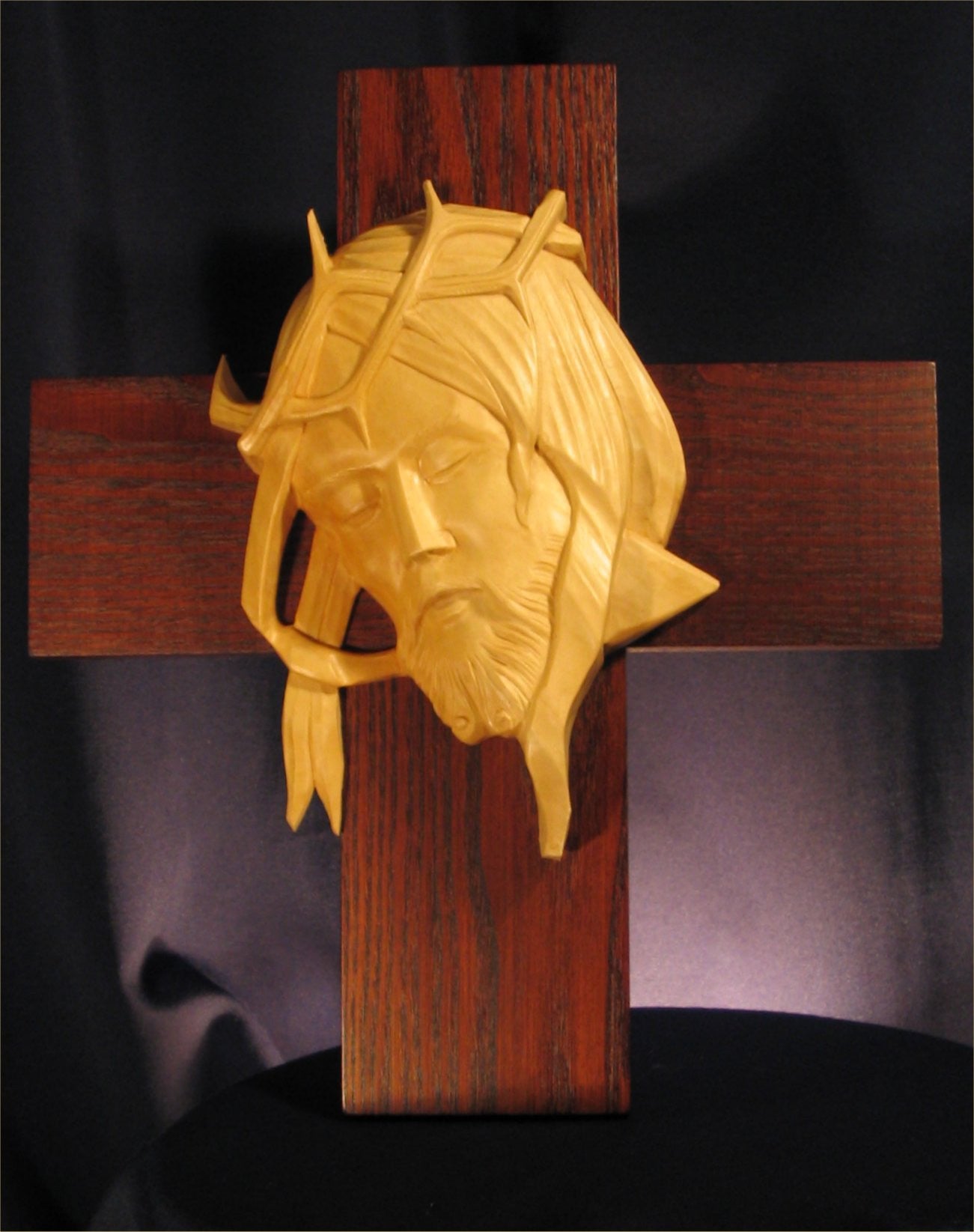 small head of christ wood