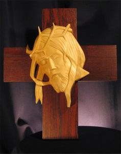 small head of christ wood