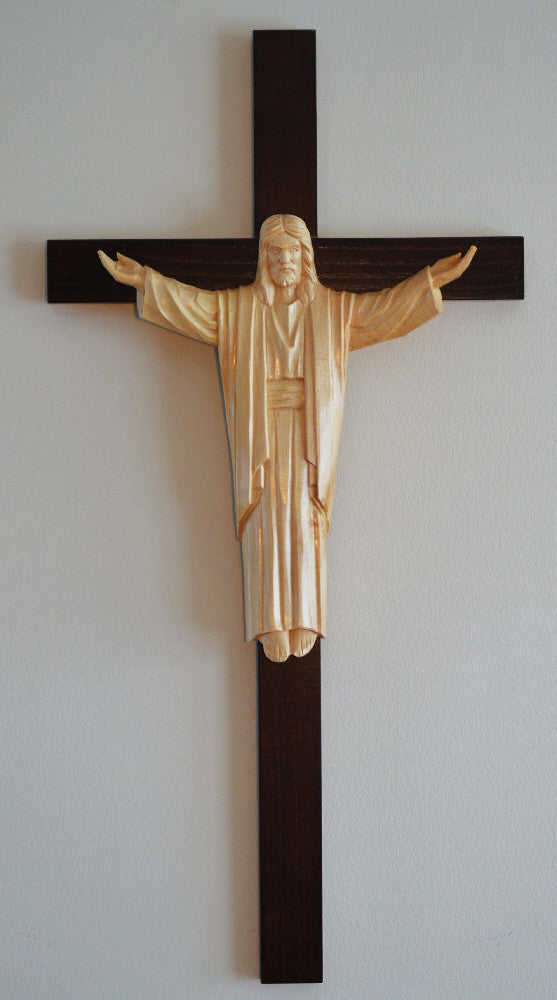 Risen Christ - Hand Carved Cross